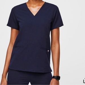 XL navy figs scrub top only